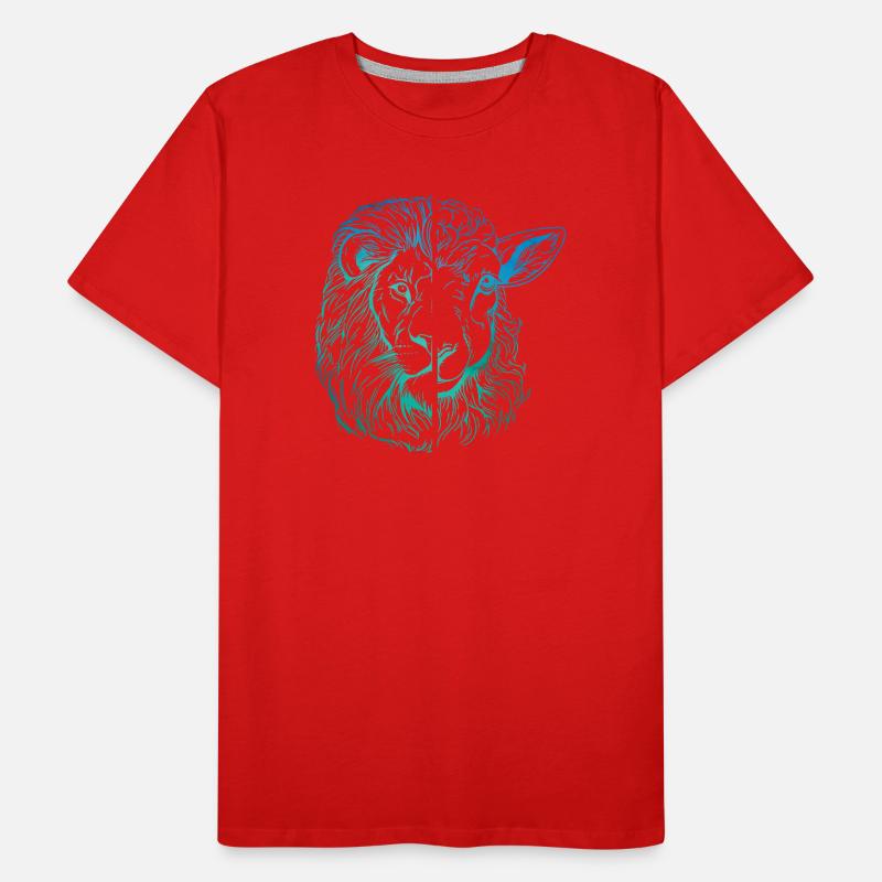 Lion et agneau T-shirt bio Premium Homme