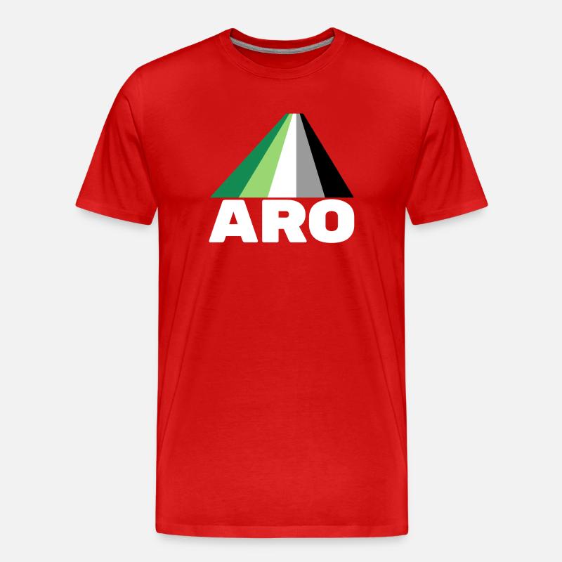 Aromantik, aromatisch, aro - Männer Premium Bio T-Shirt - Rot