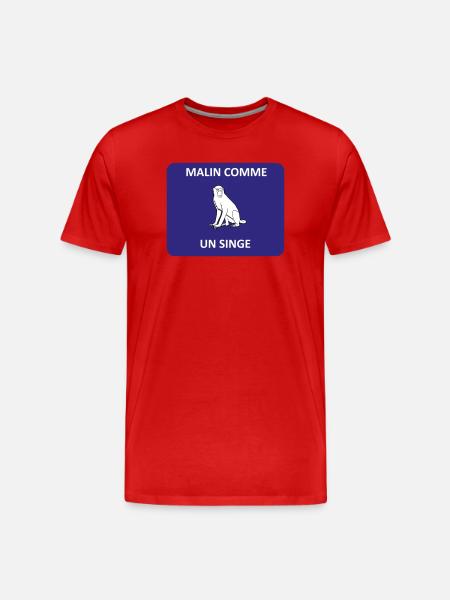 Clever as a monkey - Men's Premium Organic T-Shirt - red