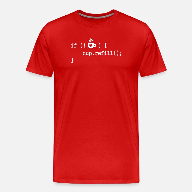 Debug Programmierer Coden Developer Computerfreak - Männer Premium Bio T-Shirt - Rot
