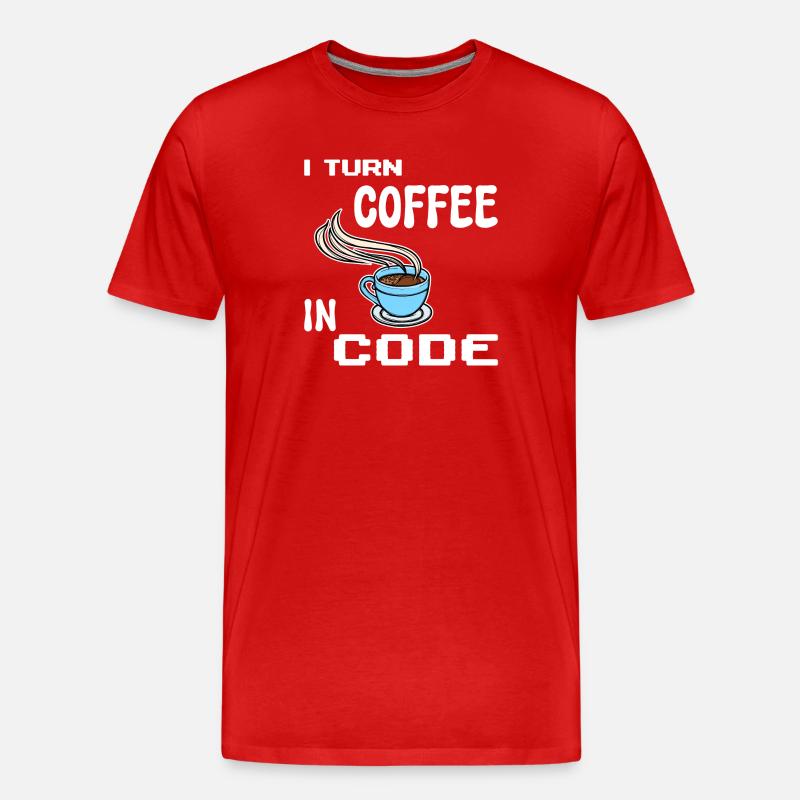 Developer Computerfreak Statement Programmierer - Männer Premium Bio T-Shirt - Rot