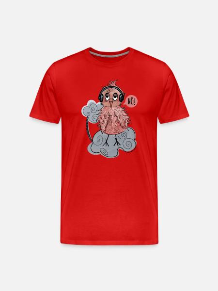 Oiseau non - T-shirt bio Premium Homme - rouge