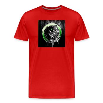 BMG -square - Men's Premium Organic T-Shirt - red - Front - Damien (186cm)
