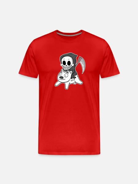 Sensenmann Eisbär Motiv - Männer Premium Bio T-Shirt - Rot