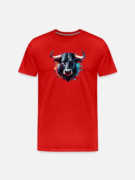 Taureau - T-shirt bio Premium Homme - rouge