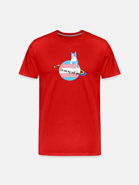 Espace sûr Chat - T-shirt bio Premium Homme - rouge