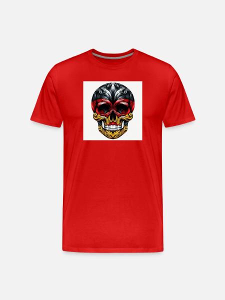 Skull Germany - Men's Premium Organic T-Shirt - red