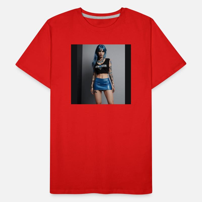 Rebellisches Mädchen Männer Premium Bio T-Shirt