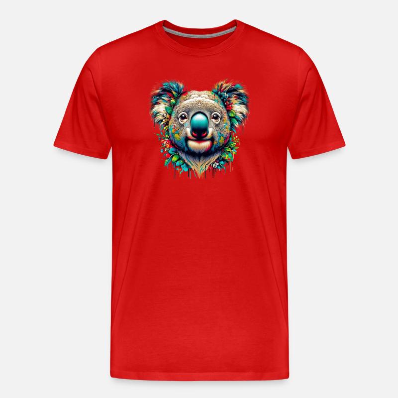 Koala - Männer Premium Bio T-Shirt - Rot