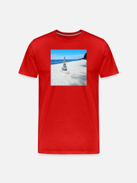 JensJensen - Männer Premium Bio T-Shirt - Rot