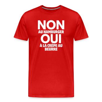 Bretagne, Breton, celte - T-shirt bio Premium Homme - rouge - Devant - Damien (186cm)