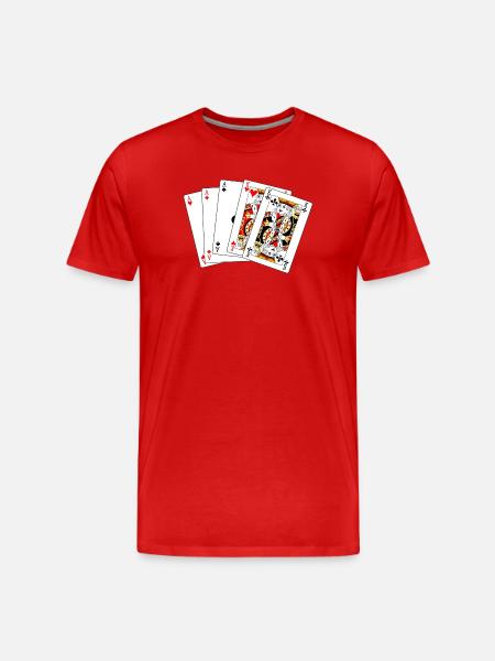 Full house cards - Men's Premium Organic T-Shirt - red