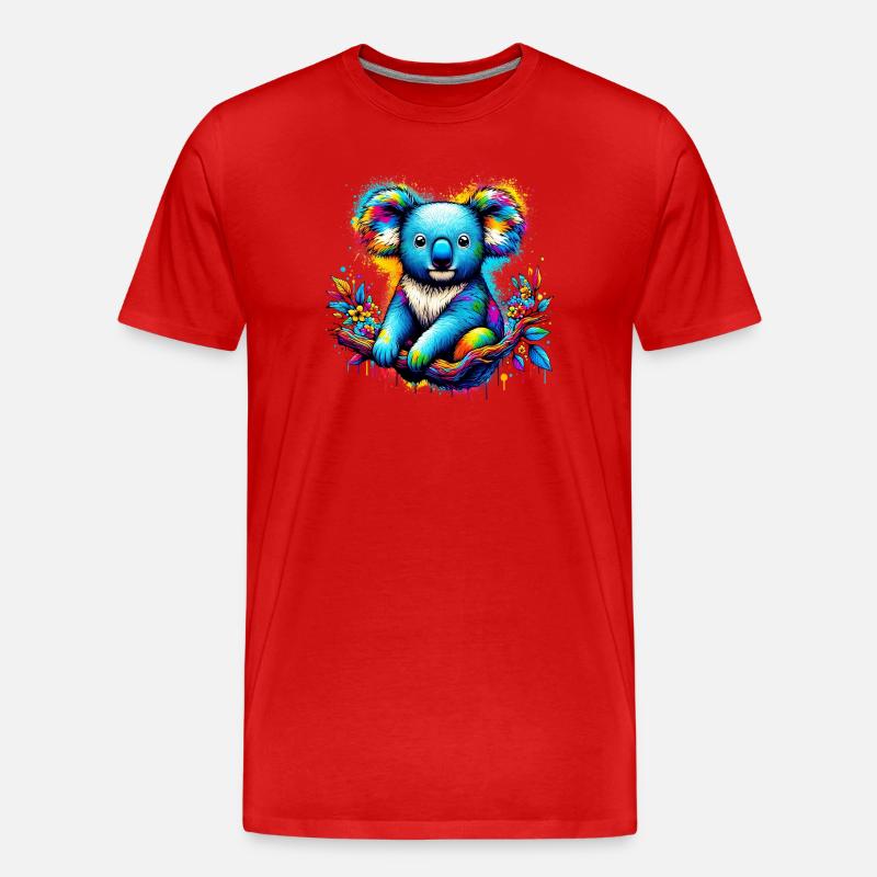 Koala - Männer Premium Bio T-Shirt - Rot