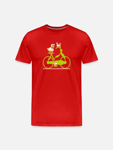 CHICKEN COOP CHICKENS - BICYCLE - Men's Premium Organic T-Shirt - red