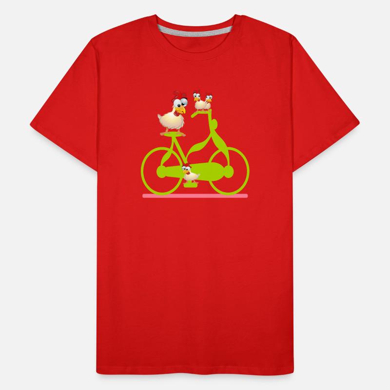 CHICKEN COOP CHICKENS - BICYCLE Men's Premium Organic T-Shirt
