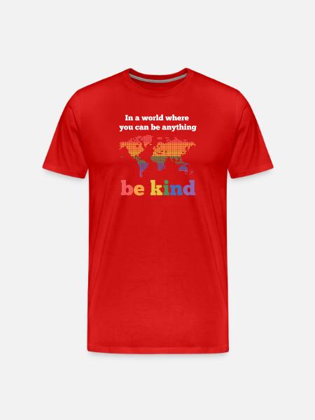 LGBTQ Pride Month - Be Kind - Men's Premium Organic T-Shirt - red