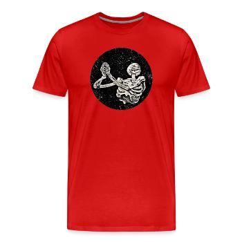Tod - Männer Premium Bio T-Shirt - Rot - Vorne - Damien (186cm)