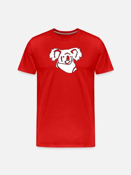 Koala Line Art - Men's Premium Organic T-Shirt - red