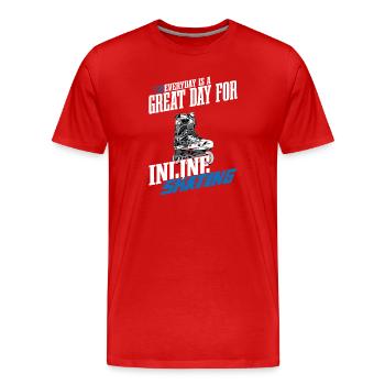 Inline Skating - Männer Premium Bio T-Shirt - Rot - Vorne - Damien (186cm)