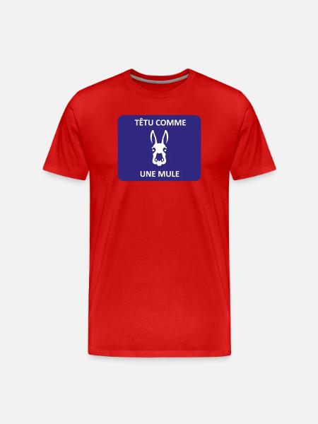 Stubborn as a mule - Men's Premium Organic T-Shirt - red