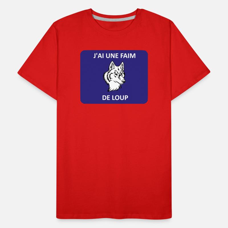 Ich bin hungrig wie ein Wolf Männer Premium Bio T-Shirt