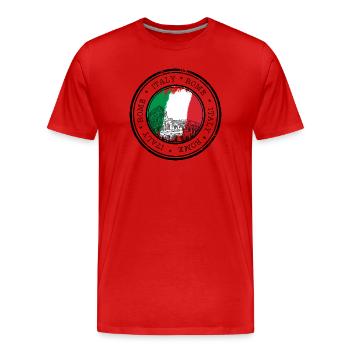 Kolosseum Circle Italia Flagge - Männer Premium Bio T-Shirt - Rot - Vorne - Damien (186cm)