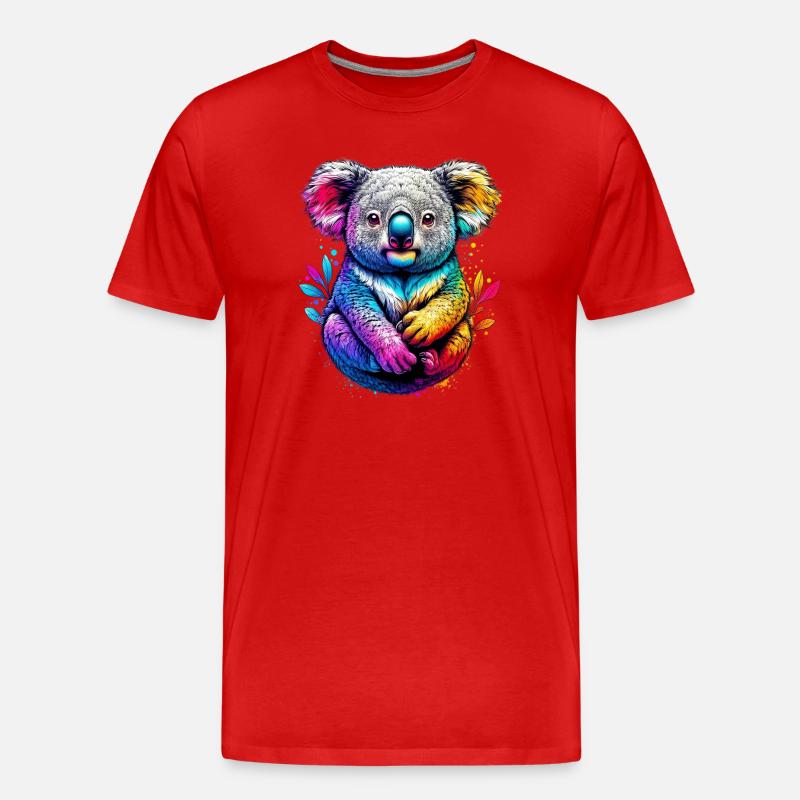 Koala - Männer Premium Bio T-Shirt - Rot