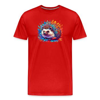 Hérisson - T-shirt bio Premium Homme - rouge - Devant - Damien (186cm)