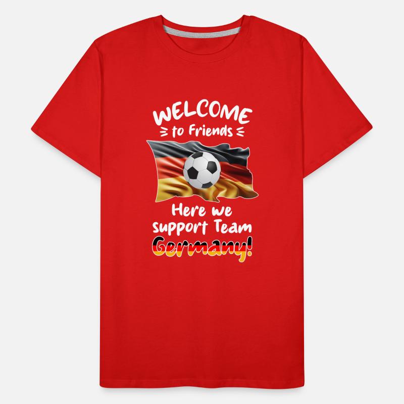 Willkommen Freunde - Wir supporten unser Team GER. Männer Premium Bio T-Shirt