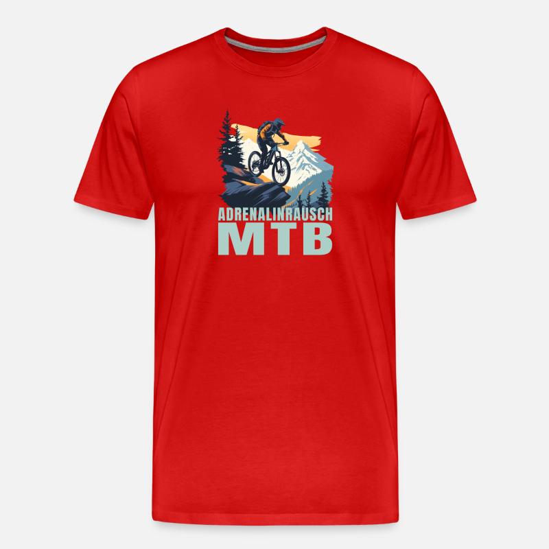 Adrenalinrausch - Männer Premium Bio T-Shirt - Rot