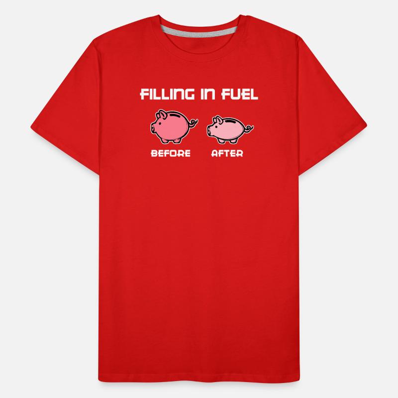 Déclaration de ravitaillement en essence diesel de la station-service Energy T-shirt bio Premium Homme