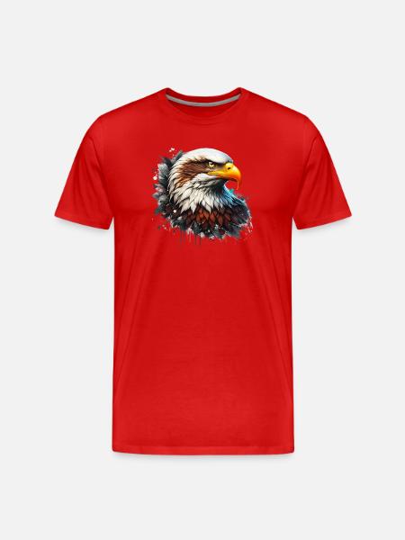 Eagle - Men's Premium Organic T-Shirt - red