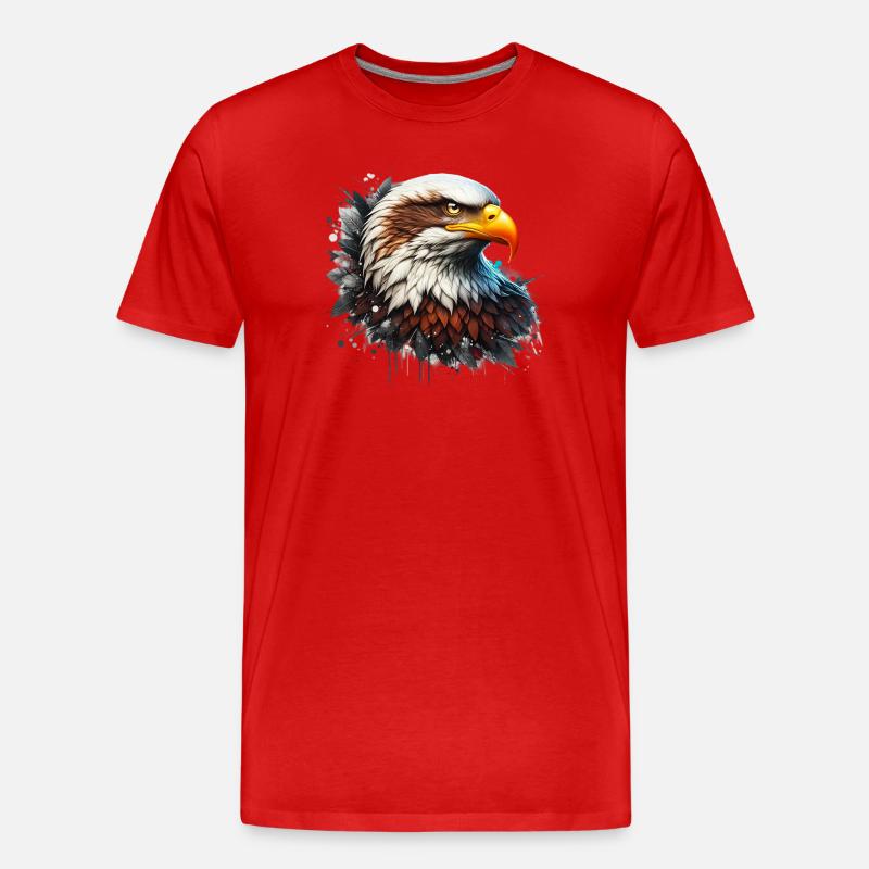 Adler - Männer Premium Bio T-Shirt - Rot