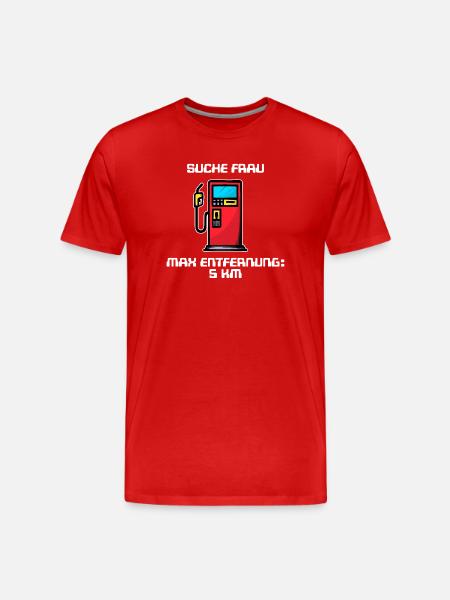 Pompe à essence Station-service Statement - T-shirt bio Premium Homme - rouge