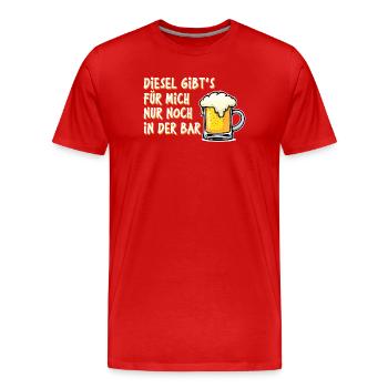 Station-service Essence Déclaration Énergie Ravitaillement en électricité - T-shirt bio Premium Homme - rouge - Devant - Damien (186cm)