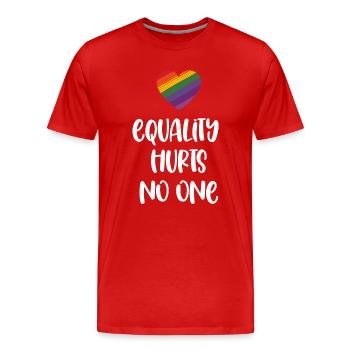 LGBT Pride Month - Equality Hurts No One - Men's Premium Organic T-Shirt - red - Front - Damien (186cm)
