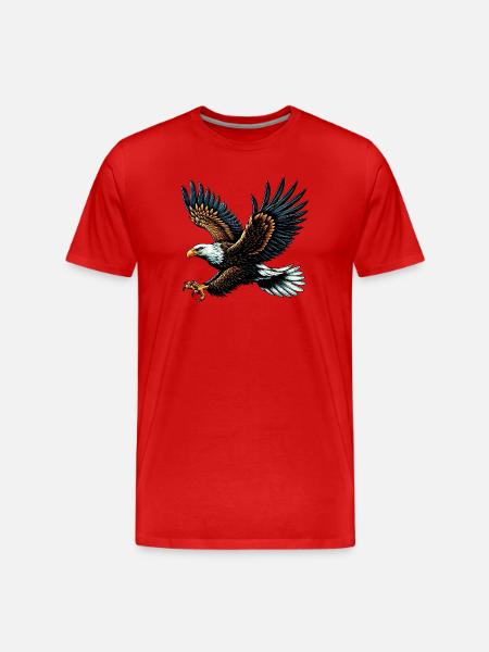 Eagle - Men's Premium Organic T-Shirt - red