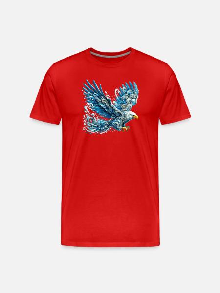Eagle - Men's Premium Organic T-Shirt - red