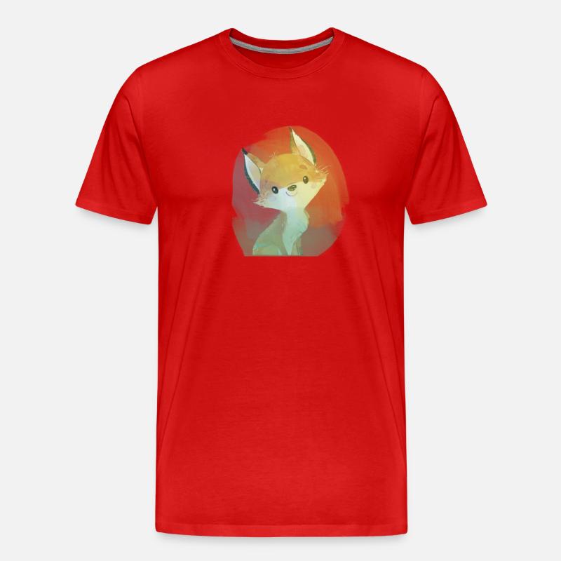 Fuchsbaby - Männer Premium Bio T-Shirt - Rot