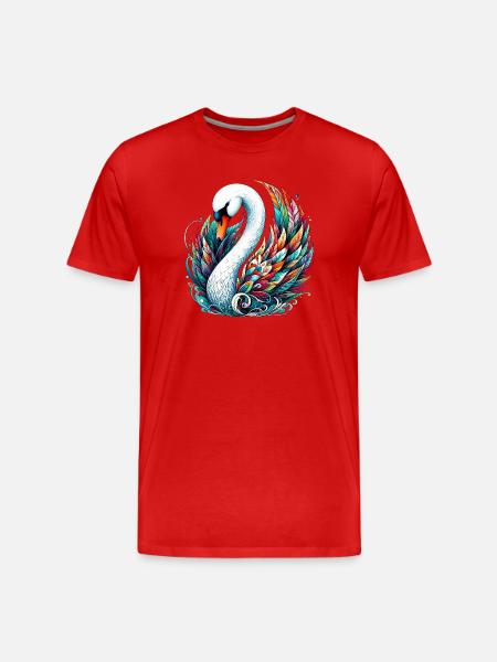 Cygne - T-shirt bio Premium Homme - rouge