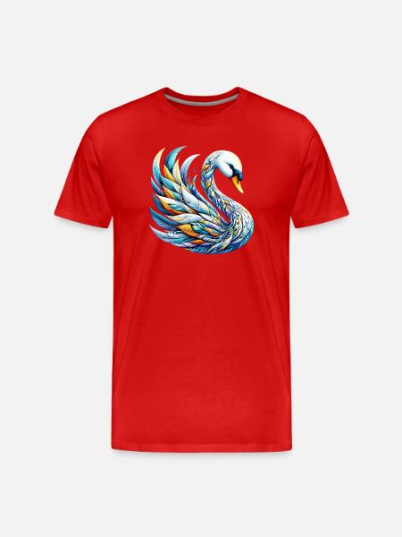Swan - Men's Premium Organic T-Shirt - red