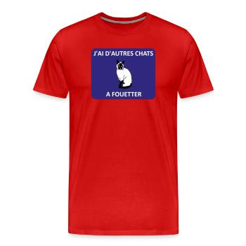 I have other fish to fry. - Men's Premium Organic T-Shirt - red - Front - Damien (186cm)