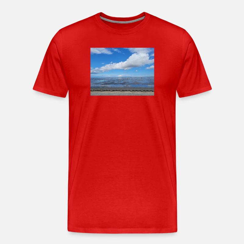 JensJensen - Männer Premium Bio T-Shirt - Rot