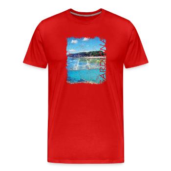 Sardinien Sardigna - Männer Premium Bio T-Shirt - Rot - Vorne - Damien (186cm)