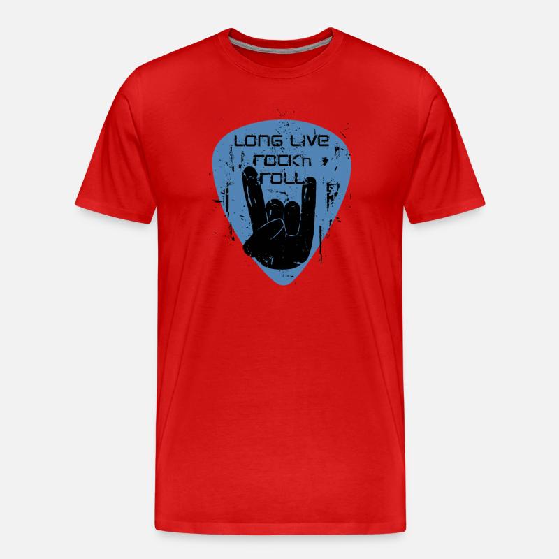 long live rock 'n' roll - Männer Premium Bio T-Shirt - Rot