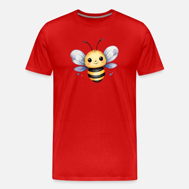 Kleines Bienchen - Männer Premium Bio T-Shirt - Rot
