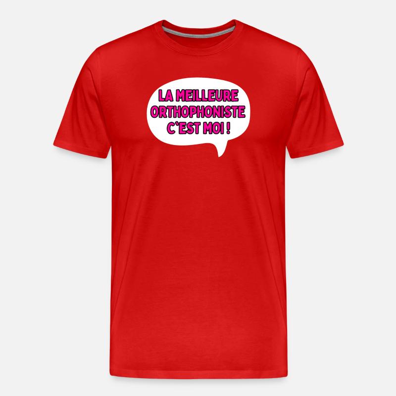 Geschenkidee für einen Logopäden - Männer Premium Bio T-Shirt - Rot