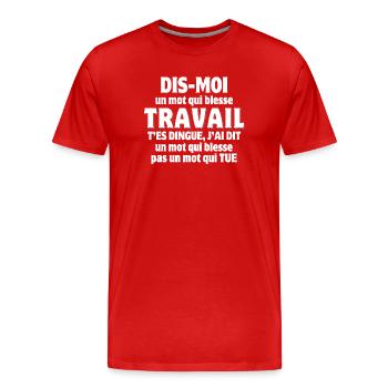 Corsica, Corsica humour, island of beauty - Men's Premium Organic T-Shirt - red - Front - Damien (186cm)