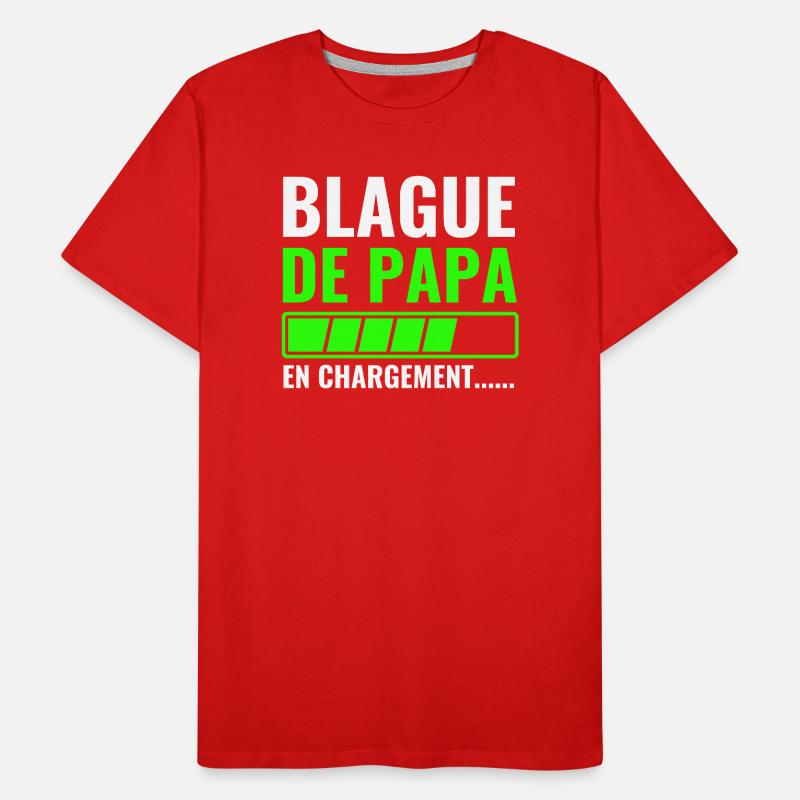 Papas Witz wird geladen Männer Premium Bio T-Shirt