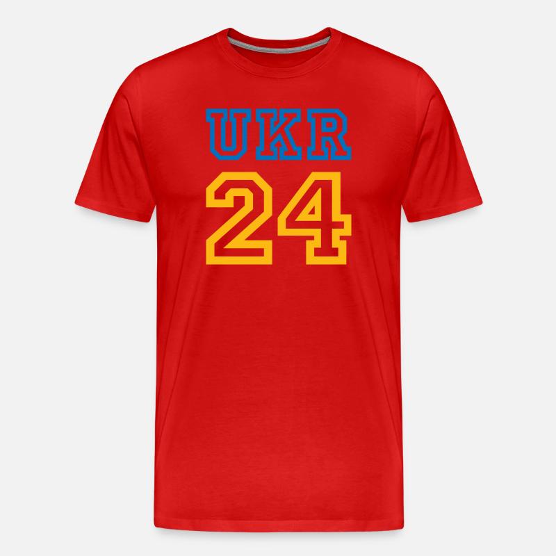 Ukraine Ukraina - Männer Premium Bio T-Shirt - Rot